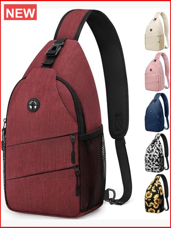 Crossbody Sling Backpack Convertible Chest Bag Hiking Daypack Waterproof main image 5